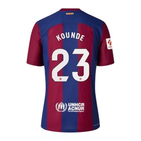 FC Barcelona Kounde 23 Børn Hjemme 2023-24 - Fodboldtrøjer (S/S)